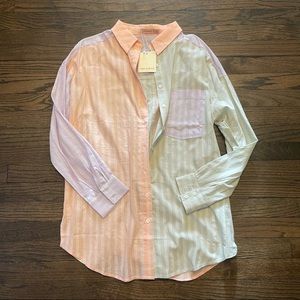 ☀️Colorblock Button Down Top☀️